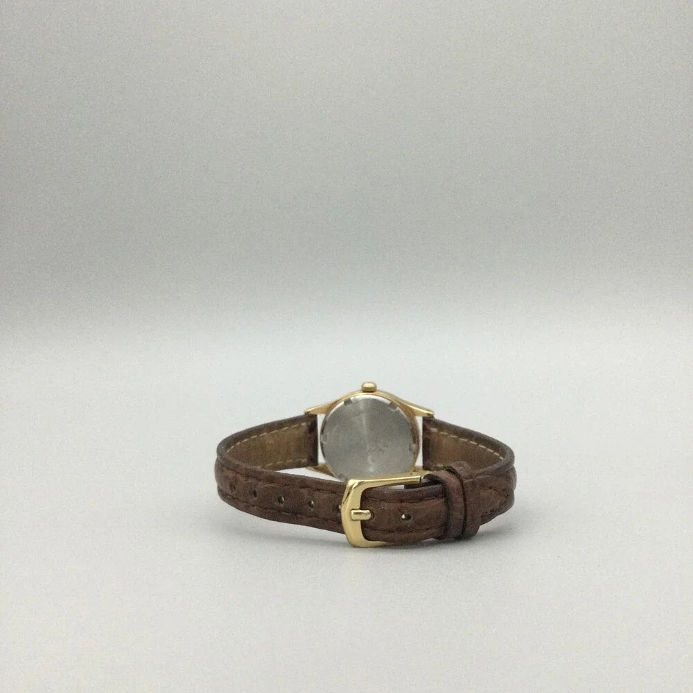 Vintage Pulsar Womens Watch 23mm Gold Tone Leather Date V827-0380 New Battery